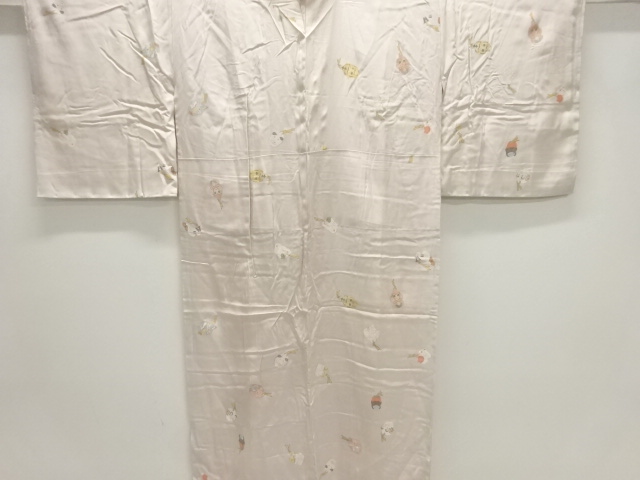 干支模様単衣長襦袢